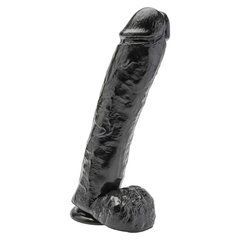 Реалістичний фалоімітатор на присосці ToyJoy Get Real Dildo чорний 29,9 см - основне фото