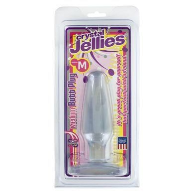 Анальна пробка Doc Johnson Crystal Jellies Butt Plug M прозора 13,2 см - основне фото