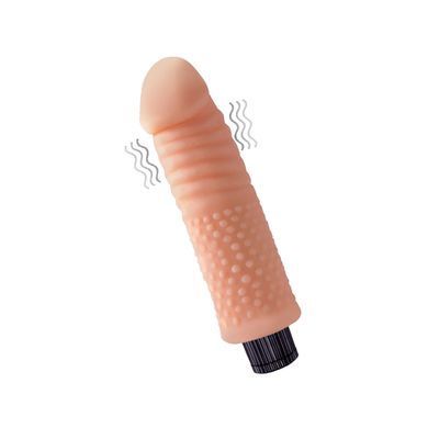 Реалистичный вибратор Chisa Novelties Real Touch XXX 7.5&rdquo; Vibrating Cock No.05 телесный 18,5 см - основное фото