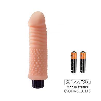 Реалистичный вибратор Chisa Novelties Real Touch XXX 7.5&rdquo; Vibrating Cock No.05 телесный 18,5 см - основное фото