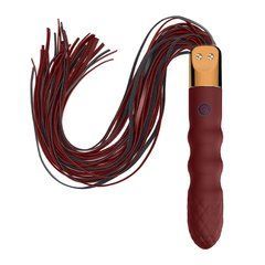 Вібратор-флогер Boss of Toys Virbating Flogger бордовий 18 см - основне фото