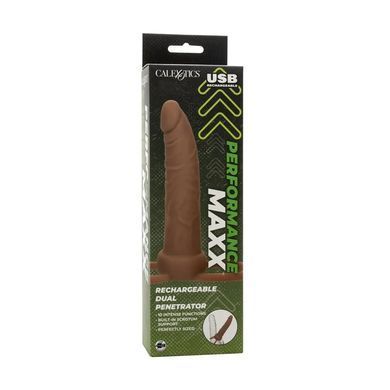 Насадка для двойного проникновения California Exotic Novelties Performance Maxx Rechargeable Dual Penetrator коричневая - основное фото