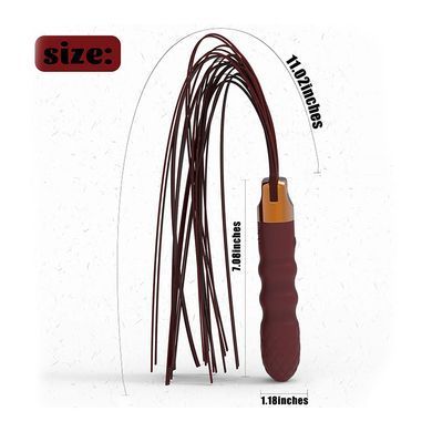 Вібратор-флогер Boss of Toys Virbating Flogger бордовий 18 см - основне фото
