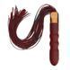 Вібратор-флогер Boss of Toys Virbating Flogger бордовий 18 см - додаткове фото