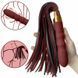Вібратор-флогер Boss of Toys Virbating Flogger бордовий 18 см - додаткове фото