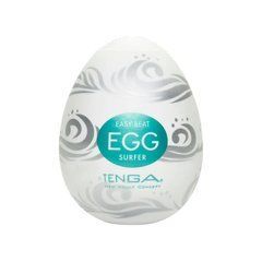Мастурбатор Tenga Egg Hard Boiled Surfer білий з бірюзовим - основне фото