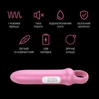 Мини-вибратор Every Night Toys Merry розовый 12,7 см - основное фото
