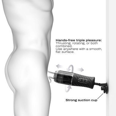 Автоматический мастурбатор-вагина на присоске Dorcel Thrust Blow Pro чёрный - основное фото
