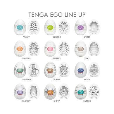 Мастурбатор Tenga Egg Hard Boiled Surfer белый с бирюзовым - основное фото