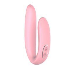 Вібратор для пар Chisa Novelties Aphrovibe Yours And Mine Sync Fun рожевий 10 см - основне фото