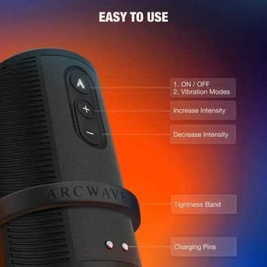 Відкритий вібромастурбатор Arcwave Zing чорний - основне фото