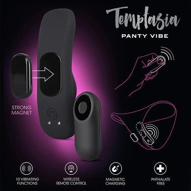 Вибратор в трусики Blush Temptasia Remote Control Panty Vibe чёрный 9,5 см - основное фото