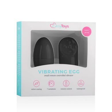 Виброяйцо с пультом дистанционного управления EasyToys Vibrating Egg чёрное - основное фото