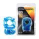 Ерекційне віброкільце Blush Stay Hard Reusable Blue 5-Function Vibrating Penis Ring синє - додаткове фото