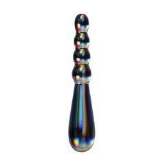 Двусторонний стеклянный фаллоимитатор Lovetoy Twilight Gleam Glass Dildo Rising Ripples прозрачный 19 см - основное фото