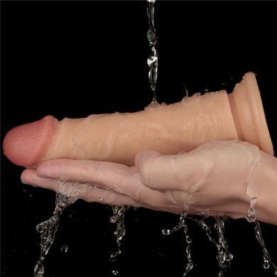 Реалістичний вібратор на присосці Lovetoy 7'' Vibrating Power Basics Cock тілесний 18 см - основне фото