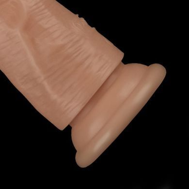 Реалістичний вібратор на присосці Lovetoy 7'' Vibrating Power Basics Cock тілесний 18 см - основне фото