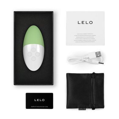 Вибратор для клитора со звуковой активацией LELO SIRI 3 зелёный с белым 9,6 см - основное фото