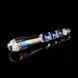Двусторонний стеклянный фаллоимитатор Lovetoy Twilight Gleam Glass Dildo Rising Ripples прозрачный 19 см - дополнительное фото