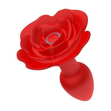 Анальна пробка з вібрацією та ротацією Boss of Toys Rose Rotating Anal Plug червона 11,2 см - основне фото