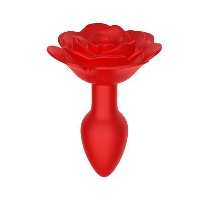 Анальна пробка з вібрацією та ротацією Boss of Toys Rose Rotating Anal Plug червона 11,2 см - основне фото