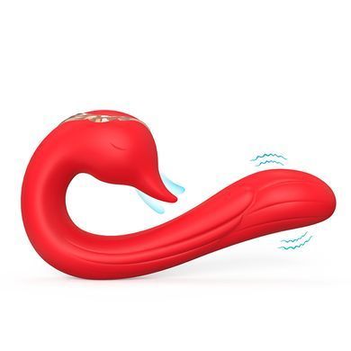 Вагінально-кліторальний вібратор Boss of Toys Swan червоний - основне фото
