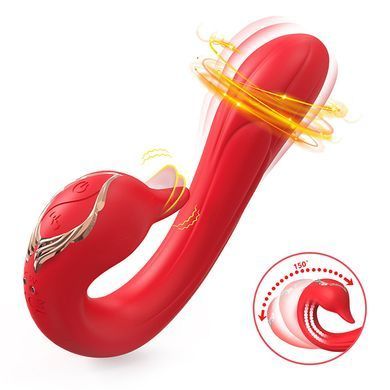 Вагінально-кліторальний вібратор Boss of Toys Swan червоний - основне фото