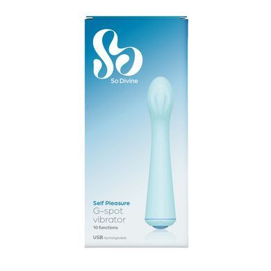 Вібратор для точки G So Divine Self-Pleasure G-spot Vibrator блакитний 18,5 см - основне фото
