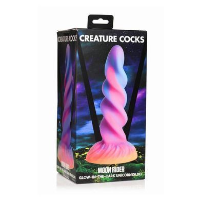 Фантазійний фалоімітатор Creature Cocks Moon Rider Glow-in-the-Dark Unicorn Dildo різнокольоровий 20,6 см - основне фото