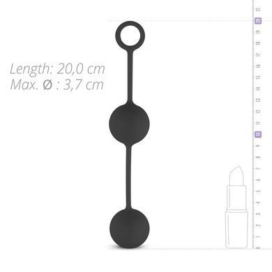 Вагинальные шарики со смещённым центром тяжести Easytoys Canon Balls Black чёрные - основное фото