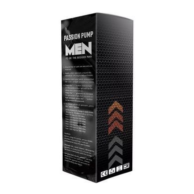 Автоматична вакуумна помпа Men Powerup Passion Pump Premium Rechargeable Automatic LCD Pump прозора з червоним 30 см - основне фото