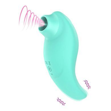 Кліторальний вібратор з язичком Every Night Toys Jen зелений 11 см - основне фото