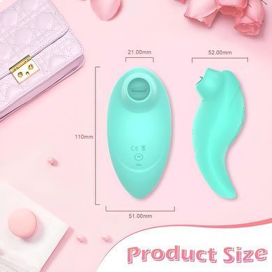 Кліторальний вібратор з язичком Every Night Toys Jen зелений 11 см - основне фото