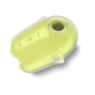 Вакуумний вібратор, що світиться, Satisfyer Glowing Ghost жовтий 8,4 см - основне фото
