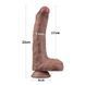 Фаллоимитатор реалистичный на присоске Lovetoy Nature Cock Dual Layered Silicone Cock 8.5" коричневый 22 см - дополнительное фото