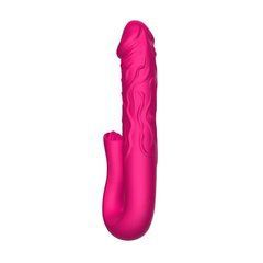 Вагинально-клиторальный вибратор Boss of Toys Realistic Tongue Stimulating Dildo Vibrator розовый 23 см - основное фото