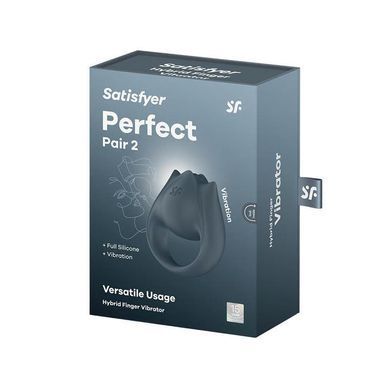 Вибратор на палец-виброкольцо Satisfyer Perfect Pair 2 чёрный 6,7 см - основное фото