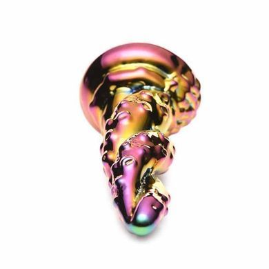 Скляний фентезійний фалоімітатор Creature Cocks Enchanting Rainbow Glass Dildo різнокольоровий 16 см - основне фото