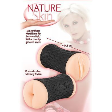 Двосторонній мастурбатор You2Toys Nature Skin Pussy & Ass тілесний - основне фото