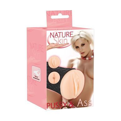 Двосторонній мастурбатор You2Toys Nature Skin Pussy & Ass тілесний - основне фото