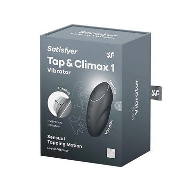 Клиторальный вибратор с пульсацией Satisfyer Tap&Climax 1 чёрный 11 см - основное фото