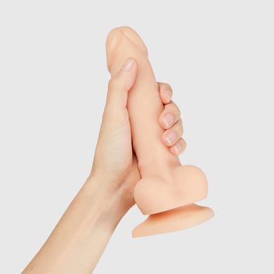 Реалістичний фалоімітатор Strap-On-Me Soft Realistic Dildo Violet М на присосці тілесний 18 см - основне фото