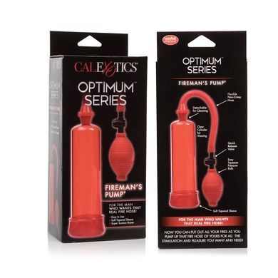 Вакуумная помпа с насосом-грушей California Exotic Novelties Optimum Series FireMan's Pump красная 19 см - основное фото