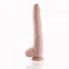 Реалістичний вібратор для фістингу Hismith 11.8 Extra-Length Vibrating Silicone Dildo тілесний 30 см - додаткове фото
