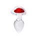 Скляна анальна пробка NS Novelties Crystal Desires Red Heart Small прозора з червоним кристалом 7,3 см - додаткове фото