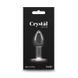 Скляна анальна пробка NS Novelties Crystal Desires Red Heart Small прозора з червоним кристалом 7,3 см - додаткове фото