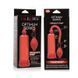Вакуумная помпа с насосом-грушей California Exotic Novelties Optimum Series FireMan's Pump красная 19 см - дополнительное фото