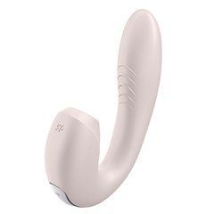 Вакуумний вібратор Satisfyer Sunray Pink рожевий з білим 15 см - основне фото