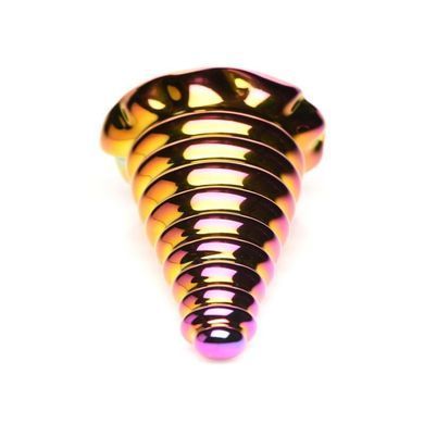 Скляний фентезійний фаллоімітатор Creature Cocks Twilight Rainbow Glass Dildo різнокольоровий 16 см - основне фото