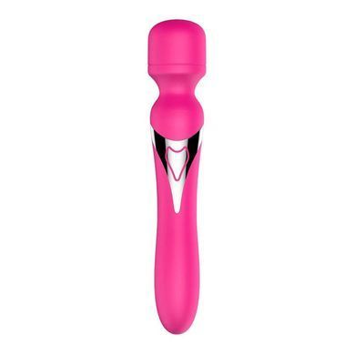 Двосторонній вібратор з пульсацією Foxshow Silicone Dual Massager Pulsator USB 7+7 Function рожевий 22,6 см - основне фото